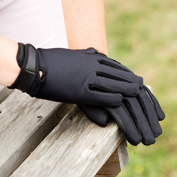 Equetech Stretch Show Gloves - Black