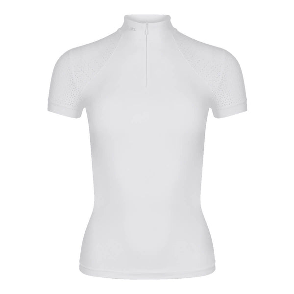 Le Mieux Olivia Short Sleeve Womens Show Shirt - White