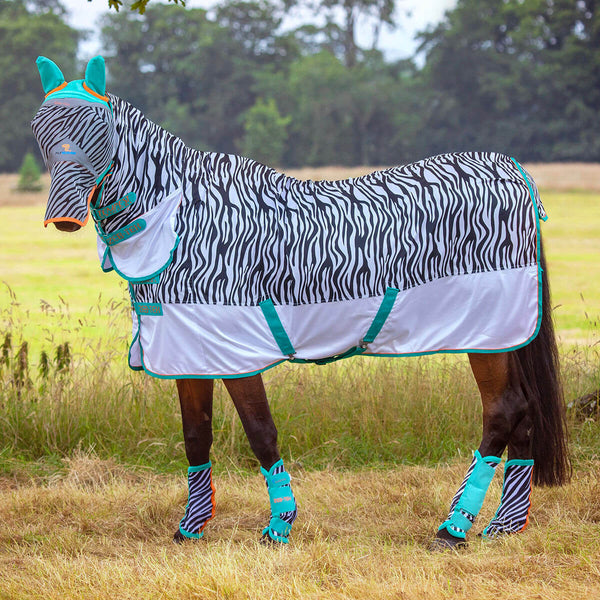 Shires Tempest Original Zeb-Tek Fly Combo Rug - Zebra Print